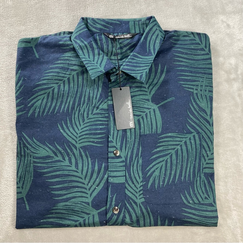 Travis Mathew Sugar Rim Floral Button Down Shirt Short Sleeve Men's Sz XL